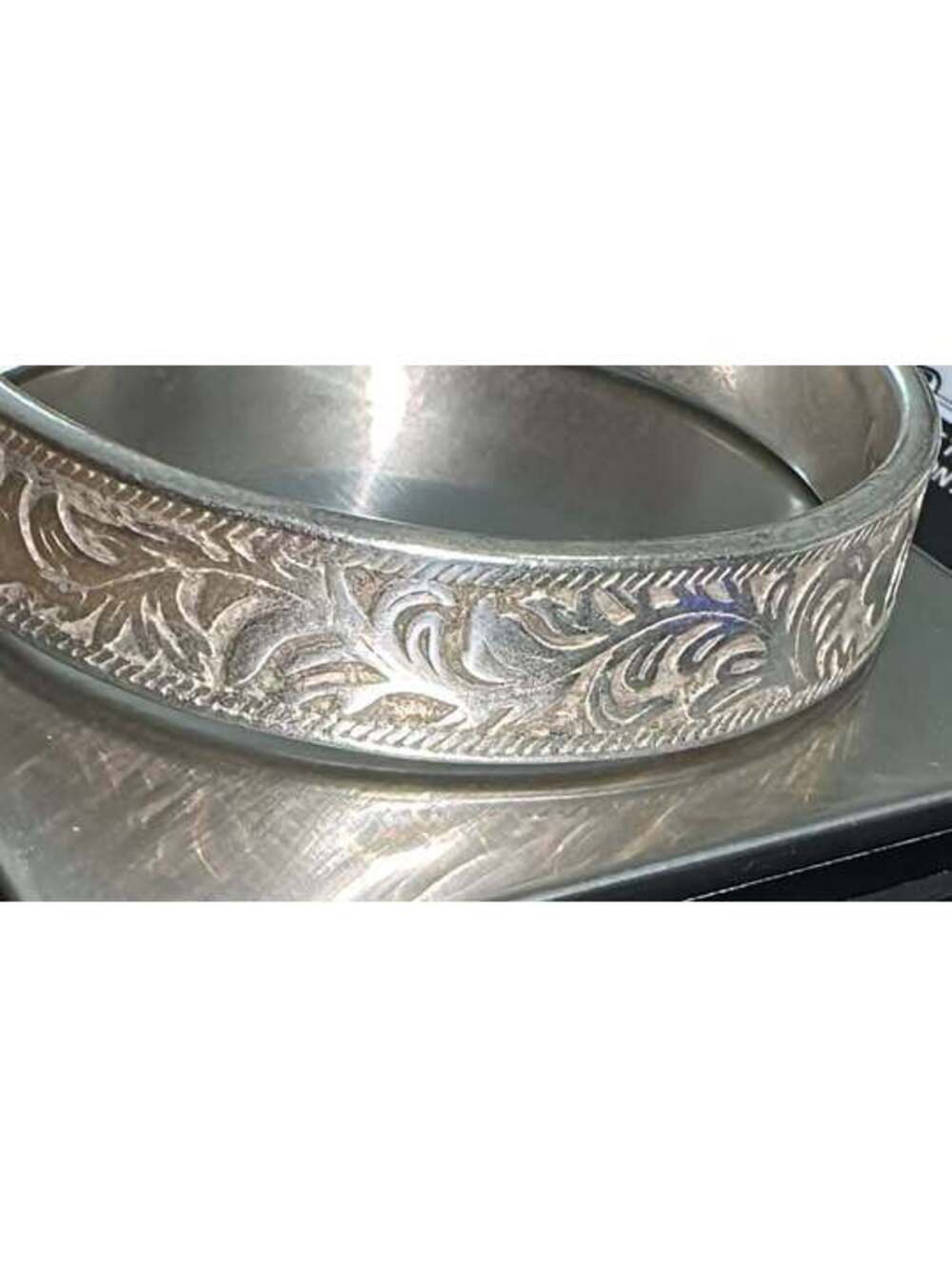 Vintage Chinese Solid Silver Cuff Bracelet — Hallmarked, 42.2 Gram